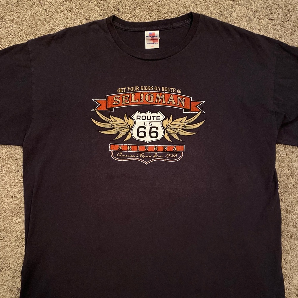 Seligman Route 66 Black T-Shirt